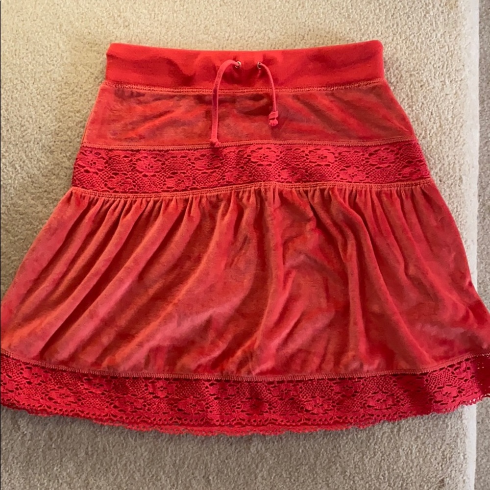 BCBG Maxazria terry soft cloth skirt S orange